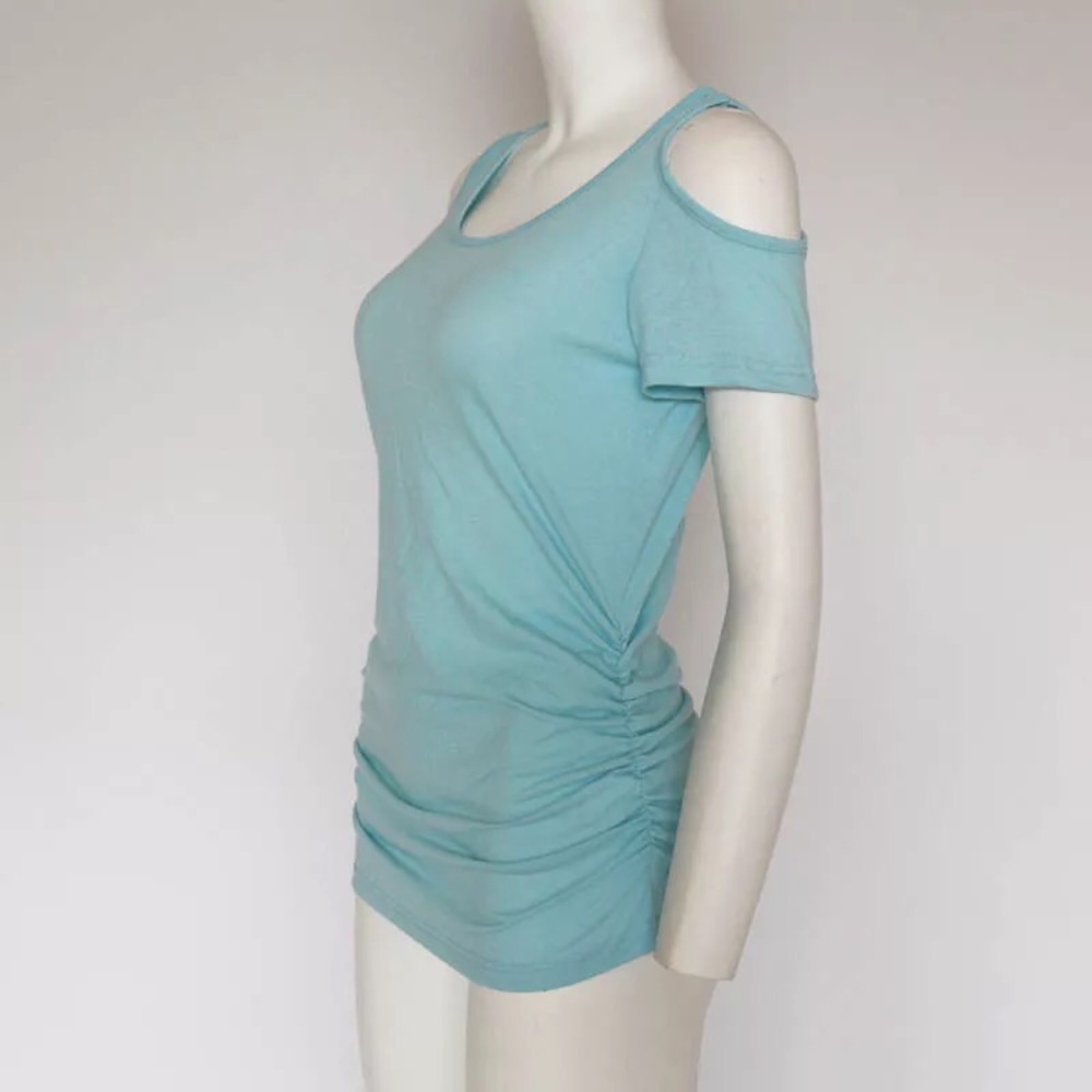 White Cold Shoulder Top - Picture 6 of 7